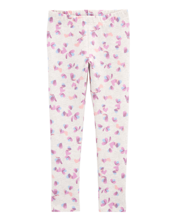 Kid Heart-Print Stretch Leggings , 