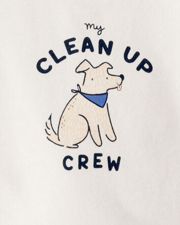 Baby Cotton Long-Sleeve Graphic Bodysuit - White, 