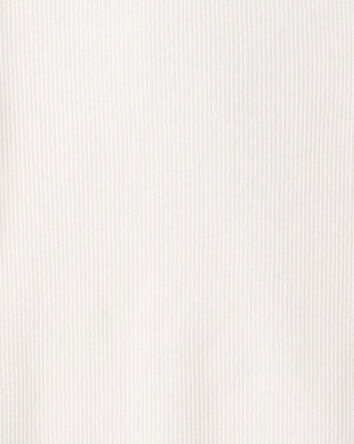 Girls Rib Top - White , 