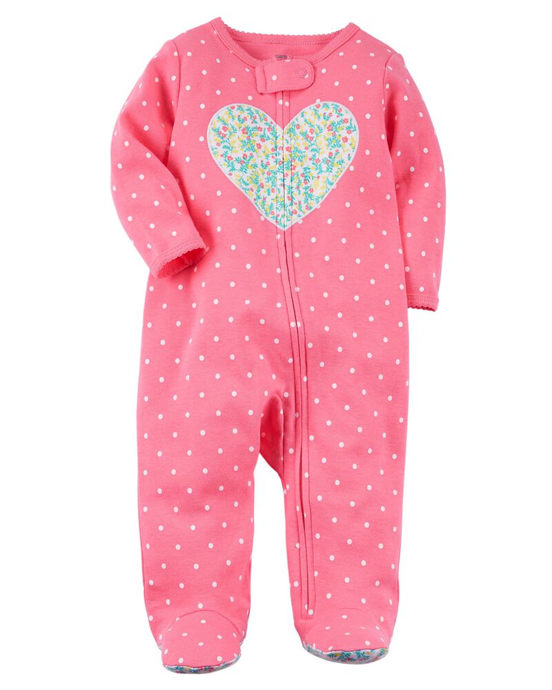 ZipUp Heart Cotton Sleeper