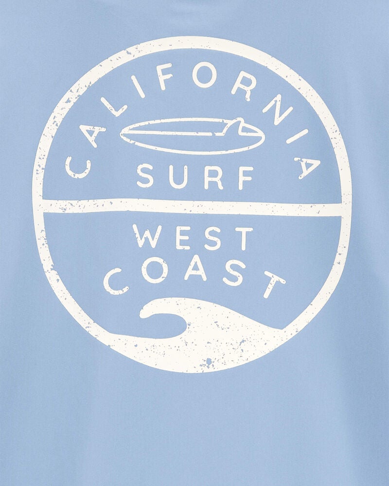 Kid Surfboard Long Sleeve Rashguard - Blue, image 4 of 5 slides