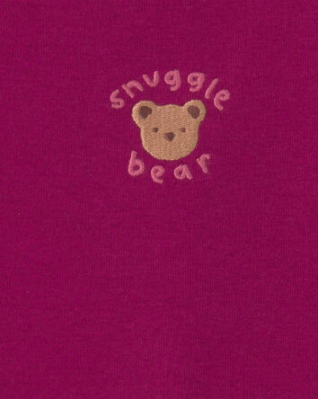 B&eacute;b&eacute; fille - Emballage 5 cache-couches &agrave; manches courtes &agrave; motif ourson &ndash; Rose/Mauve, 