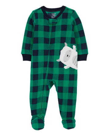 Baby 1-Piece Abominable Snowman Fleece Footie Pyjamas, 