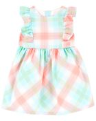 Baby Plaid Flutter Dress, image 1 of 5 slides