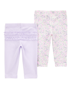 Bébé Emballage de 2 pantalons à fleurs, image 2 sur 5 diapositives