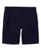 Kid Stretch Chino Uniform Shorts - Navy, image 2 of 4 slides