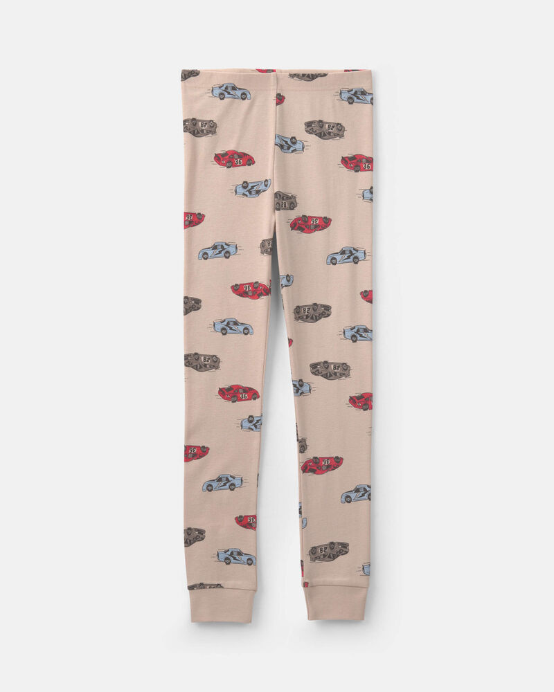 Gar&ccedil;ons - Pyjama 4 pi&egrave;ces en 100&nbsp;% coton &agrave; imprim&eacute; de voitures de course &ndash; Gris/Kaki, image 5 sur 6 diapositives