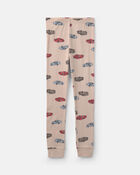 Gar&ccedil;ons - Pyjama 4 pi&egrave;ces en 100&nbsp;% coton &agrave; imprim&eacute; de voitures de course &ndash; Gris/Kaki, image 5 sur 6 diapositives