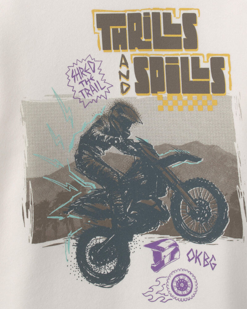 Gar&ccedil;ons - Chandail ouat&eacute; &agrave; motocyclette &laquo;Thrills And Spills&raquo; &ndash; Cr&egrave;me, image 2 sur 2 diapositives