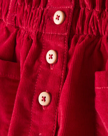 Baby Girl Corduroy Skort - Red, 