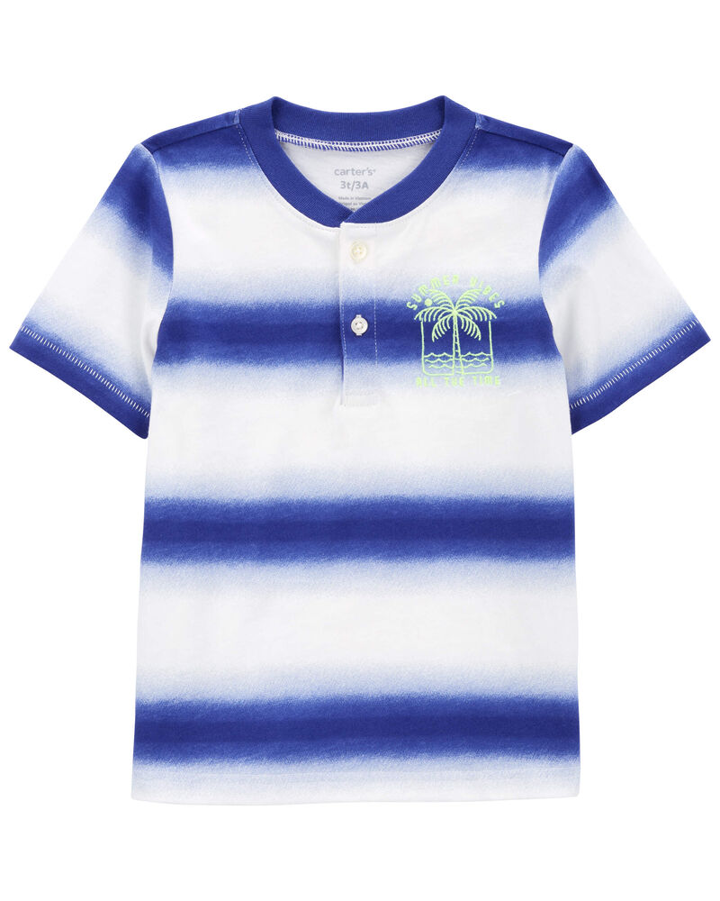 Baby Striped Jersey Henley, image 1 of 3 slides