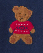 B&eacute;b&eacute; gar&ccedil;on - Chandail tricot &agrave; motif ourson - Bleu marine, image 2 sur 2 diapositives