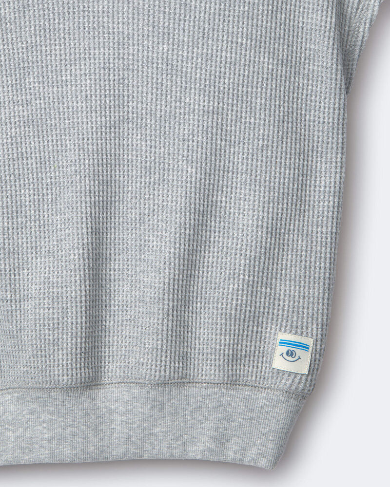 Toddler Waffle Knit Hooded Top - Heather Grey, image 6 of 6 slides