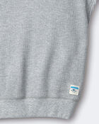 Toddler Waffle Knit Hooded Top - Heather Grey, image 6 of 6 slides