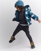 Toddler Squish Hooded Puffer Jacket - Deep Teal, image 3 of 7 slides