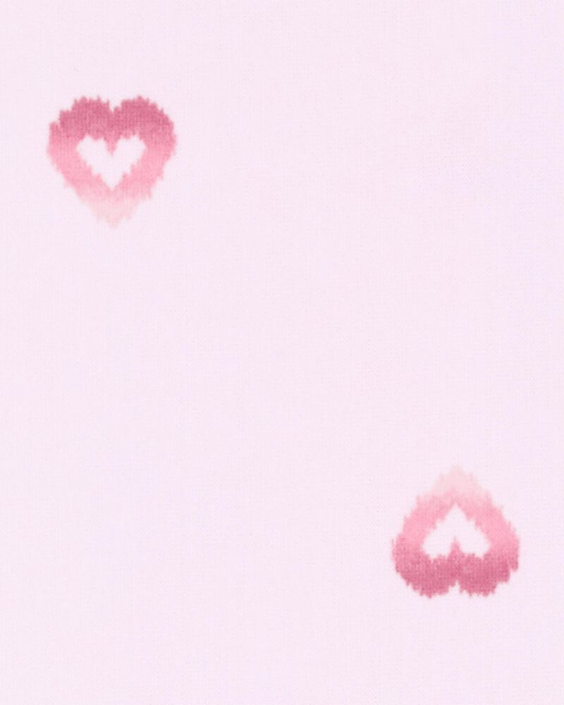 Baby 1-Piece Heart-PrintLong-Sleeve Rashguard Swimsuit - Pink, image 4 of 5 slides