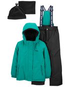 Kid 2-Piece Snowsuit With Bonus Hat And Neck Warmer, image 1 of 3 slides
