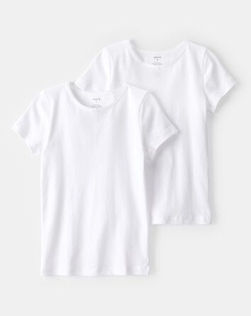 Girls 2-Pack Cotton Undershirts, 