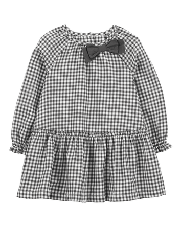 Enfant en bas âge Robe péplum en tissu écossais, 