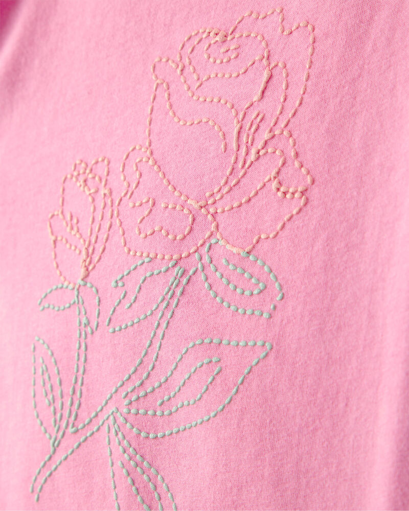 Tout-petit fille - Ensemble 2 pi&egrave;ces haut et jupe-short &agrave; fleurs - Rose, image 3 sur 5 diapositives