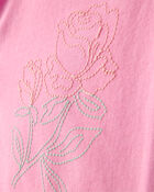 Tout-petit fille - Ensemble 2 pi&egrave;ces haut et jupe-short &agrave; fleurs - Rose, image 3 sur 5 diapositives