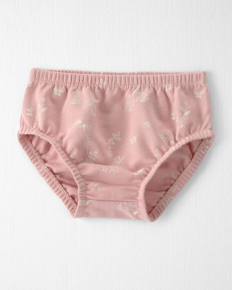 Baby Girl Organic Cotton Dress in Pink Bunny Print, image 3 of 6 slides