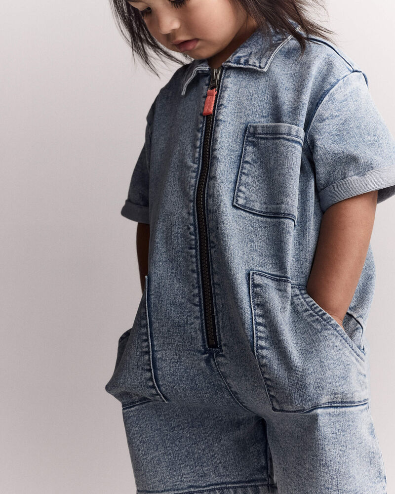 Tout-petit fille - Barboteuse en denim Day Out&trade;, image 3 sur 6 diapositives