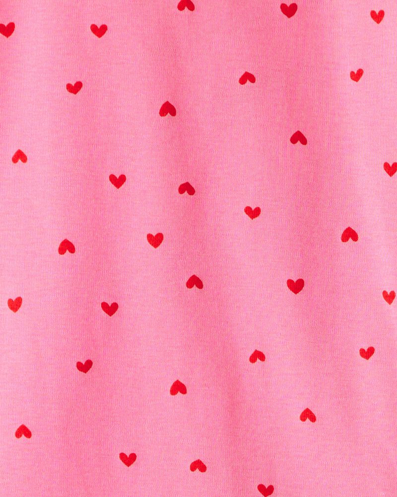 Toddler Girl Cherry & Heart 100% Cotton Snug Fit 4-Piece Pyjamas - Pink/White, image 3 of 4 slides