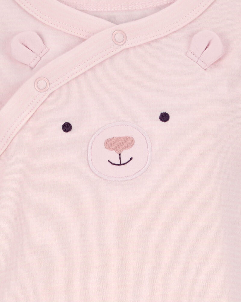 Baby Bear Snap-Up Cotton Sleeper Pyjamas, image 2 of 3 slides