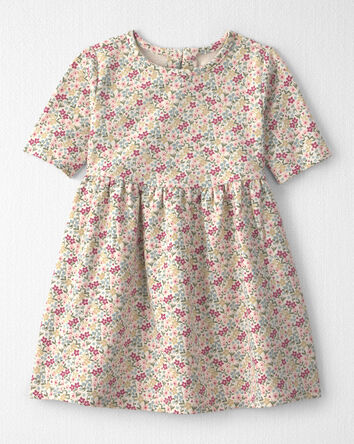 Toute-petit fille - Robe en jersey bouclette de coton biologique, 