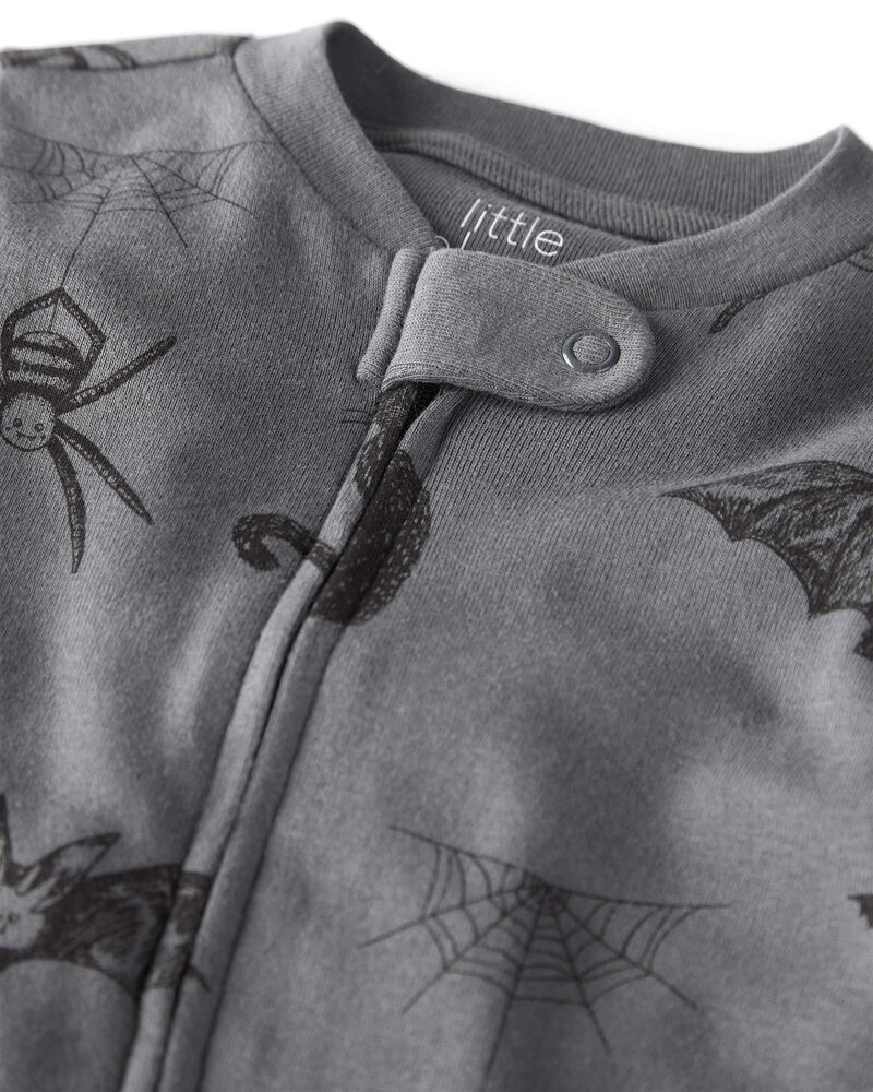 Baby Organic Cotton Sleepers in Spooky Creatures, image 2 of 4 slides