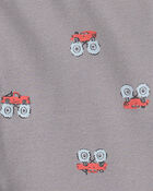 Boys 4-Piece Monster Truck 100% Cotton Snug Fit Pyjama Set - Grey, image 4 of 6 slides