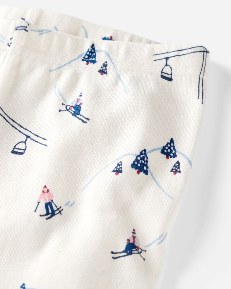 Toddler Organic Cotton Pyjamas in Snowy Slopes Print, image 2 of 4 slides