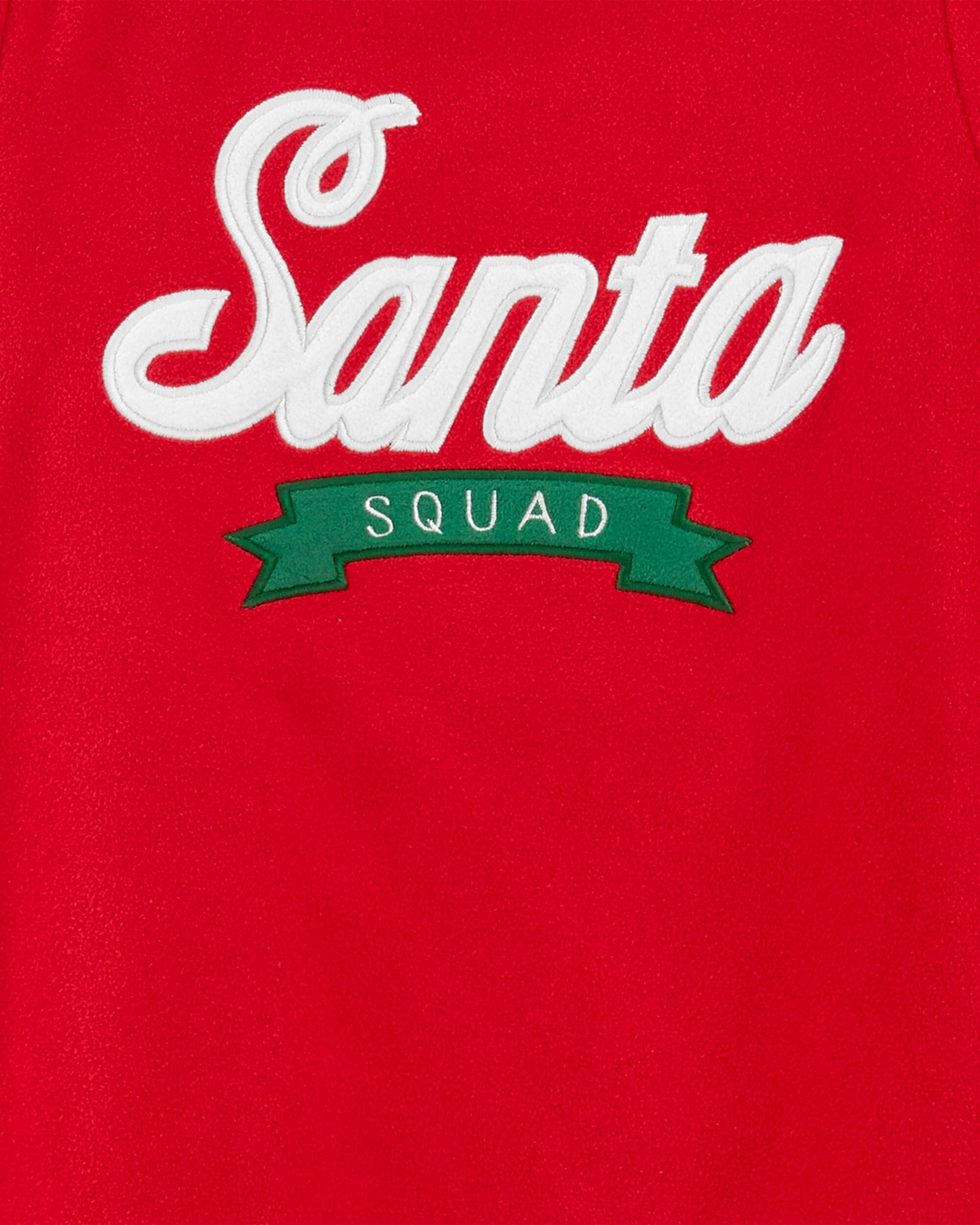 Pink Tan Santa 2 Piece Santa Squad Fleece Pyjamas Carter s