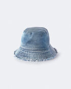 Tout-petit - Chapeau cloche en denim - D&eacute;lav&eacute; clair, image 2 sur 6 diapositives