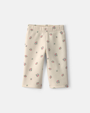 Baby Girl 3-Piece Floral Fleece Layering Set - Cream/Coral, 