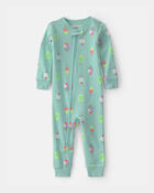 B&eacute;b&eacute; fille - Pyjama 1 pi&egrave;ce en 100 % coton &agrave; motif de friandise glac&eacute;e - Bleu, image 1 sur 3 diapositives