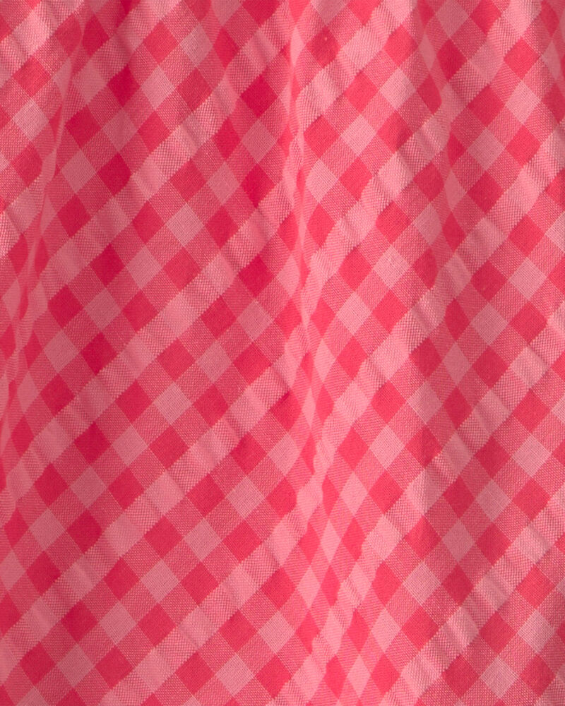 B&eacute;b&eacute; fille - Robe &agrave; &eacute;tages motif &agrave; carreaux - Rouge, image 4 sur 4 diapositives