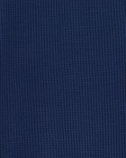 Boys Solid Loose Fit Waffle Knit 2-Piece Pyjamas - Navy, image 2 of 3 slides