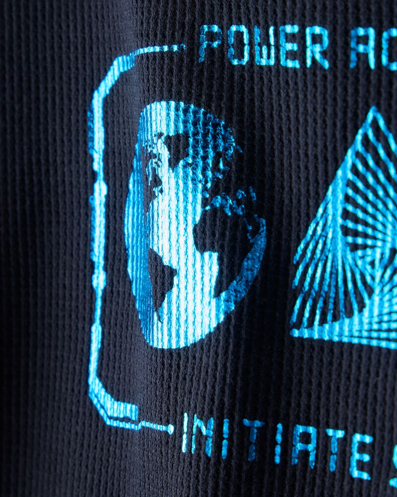 Boys Space Long-Sleeve Graphic Tee - Navy, image 2 of 4 slides