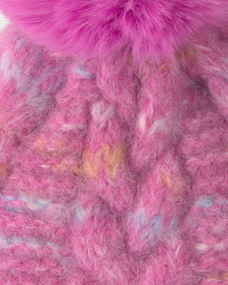 Toddler Girl Kombi Marshmallow Hat - Blush, image 3 of 3 slides