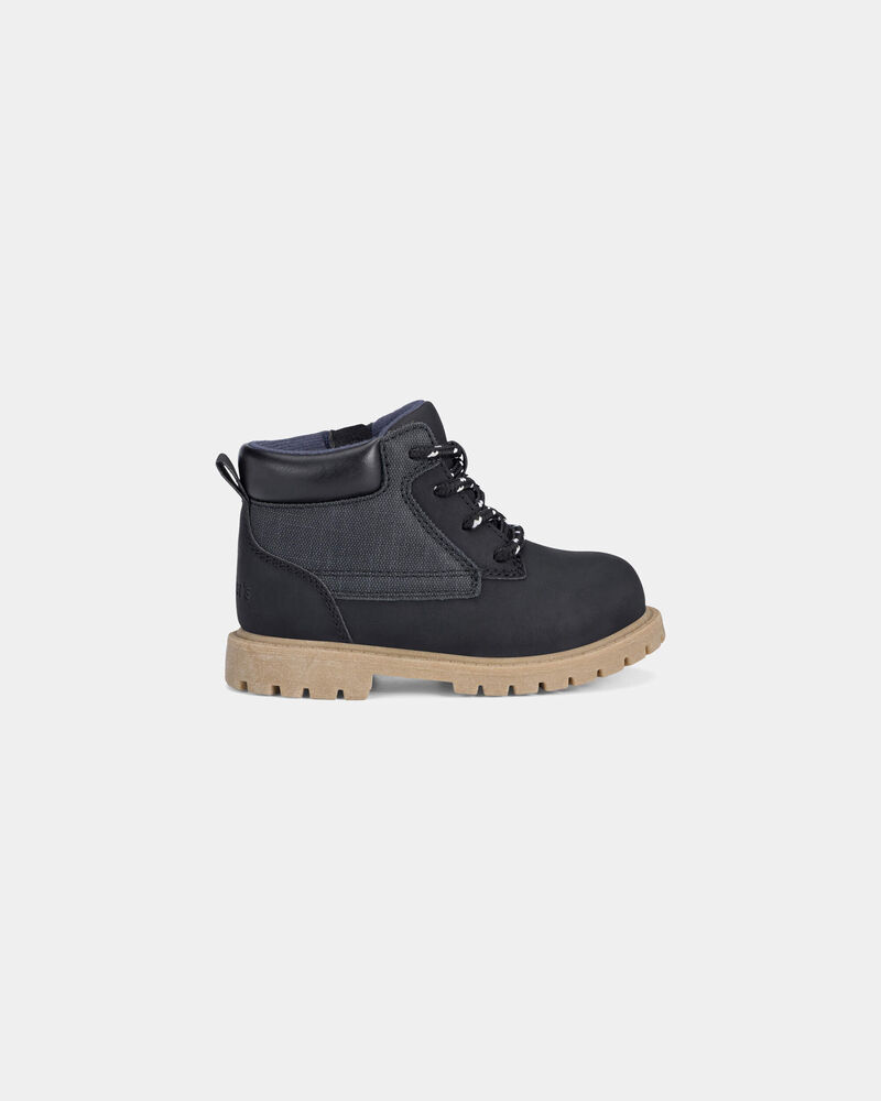 Toddler Boy Fashion Boot - Black , image 2 of 6 slides