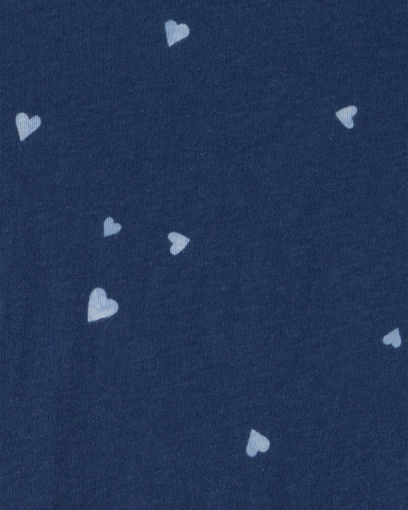 Filles - Robe &agrave; manches courtes, c&oelig;urs - Bleu, image 3 sur 3 diapositives