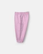 Baby Girl 2-Piece Heart Long-Sleeve Bodysuit & Pant Set - Purple/Cream, image 3 of 7 slides
