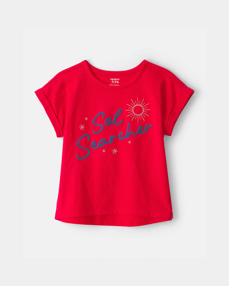 Girls 'Sol Searcher' Top - Red, image 1 of 4 slides