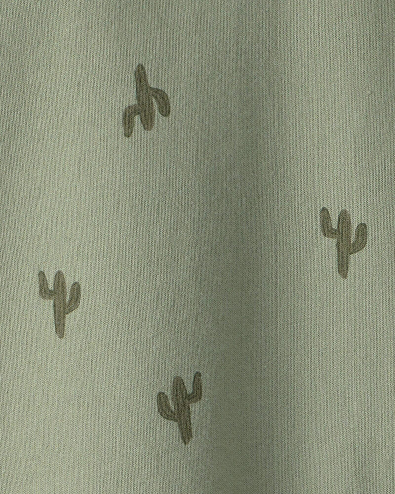 Baby Boy Cactus French Terry Pullover Sweatshirt - Olive, image 2 of 3 slides