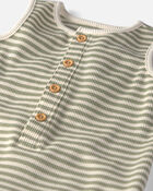 Baby Organic Cotton Waffle Knit in Stripes, image 3 of 5 slides
