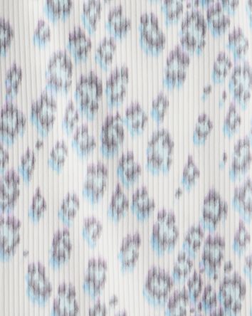 Girls Cheetah Active Rib Long-Sleeve Top, 