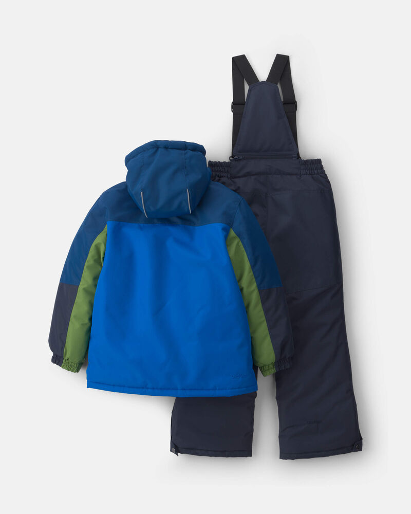 Boys  2 Piece Snowsuit With Chest Pocket- Royal Blue, image 2 of 13 slides