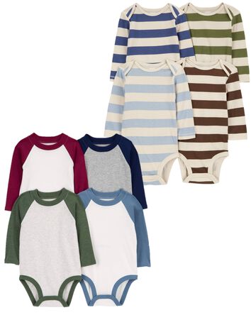 Baby 8-Pack Long-Sleeve Bodysuits, 